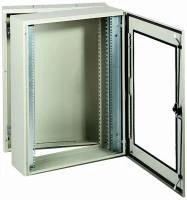 ШКАФ 19" С ПРОЗР. ДВ. 2-КОРП.8U ГЛ.380