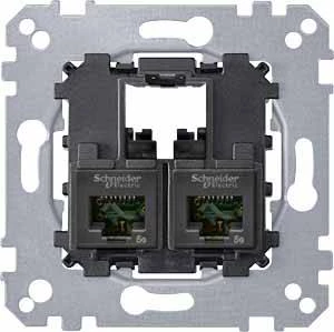 Двойная компьютерная розетка 2xRJ45 CAT5E UTP Merten
