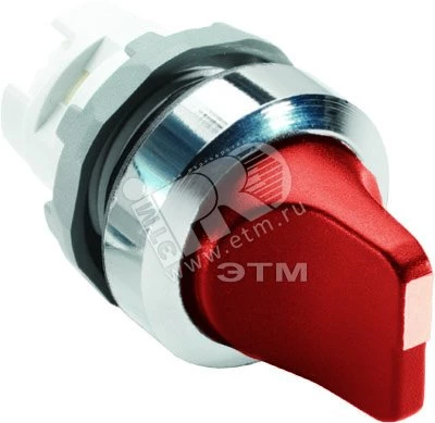 Переключатель M3SS2-20R (короткая ручка) красный 3-х позиционный без подсветки (только корпус) с возвратом в среднее положение