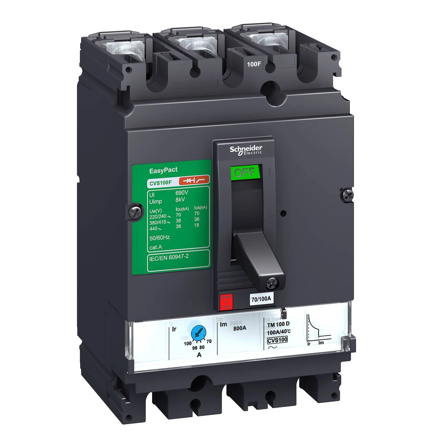 АВТ. ВЫКЛ. EasyPact CVS 100B 25kA 3P MA50