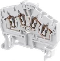 Клемма D2,5/5,I,4L пруж, 2,5мм,кв, серая