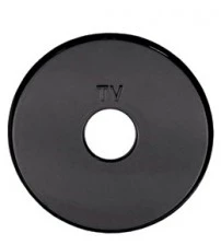 Накладка розетки TV (черный) Vintage
