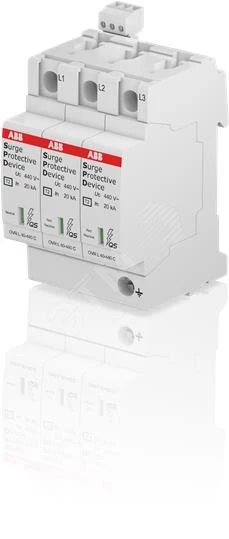 Ограничитель импульсных перенапряжений УЗИП OVR T2 3L 40-440 P TS QS ABB 2CTB803873R2700