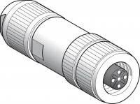 КОННЕКТОР ЭКРАНИРОВАННЫЙ ПРЯМОЙ, М12, 5 PIN, РОЗЕТКА,