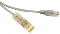 Патч-корд 110 тип-RJ45, 2 пары, Ethernet, LSZH, 2 м, серый Hyperline