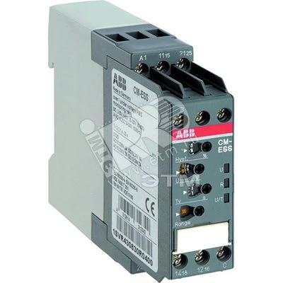 Реле контроля напряжения ABB CM-EFS,2S (AC/DC (Umin 3В, Umax 600В AC) c реле времени, питание 24-240В AC/DC, 2ПК, винтовые клеммы