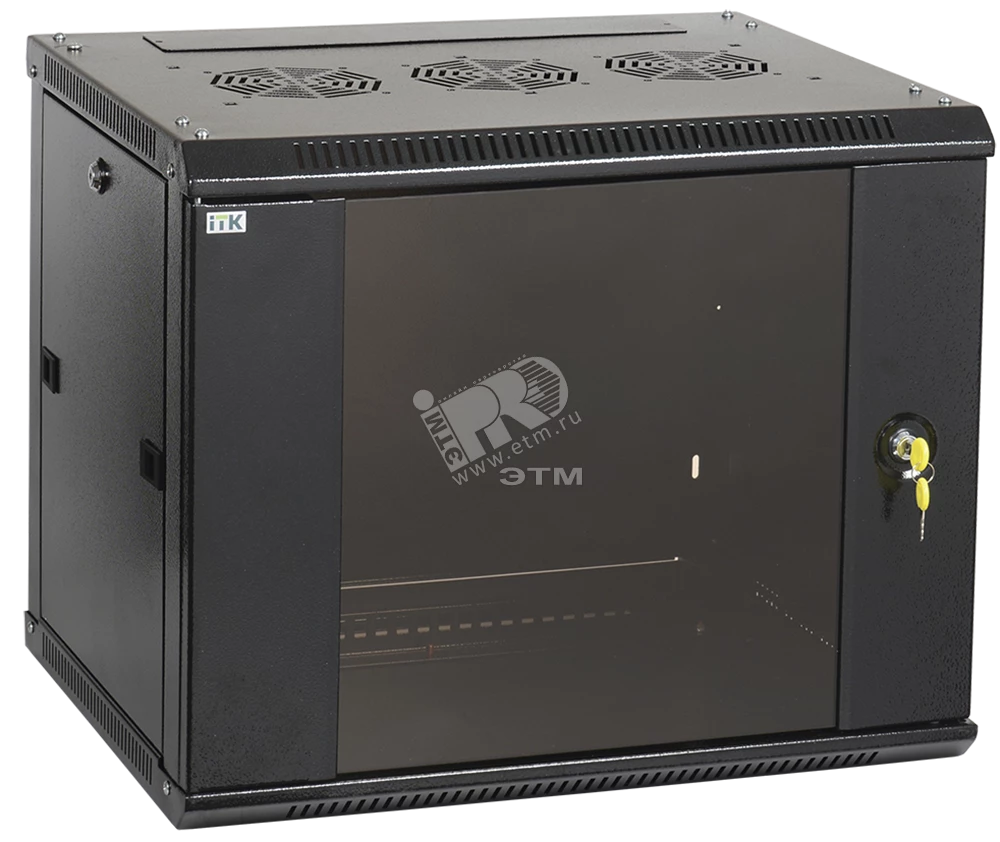 ITK Шкаф LINEA W 9U 600x600 мм дверь стекло, RAL9005