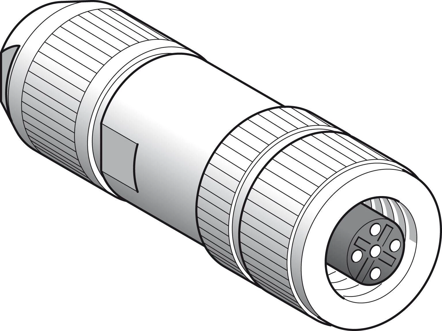 КОННЕКТОР ЭКРАНИРОВАННЫЙ ПРЯМОЙ, М12, 5 PIN, РОЗЕТКА,