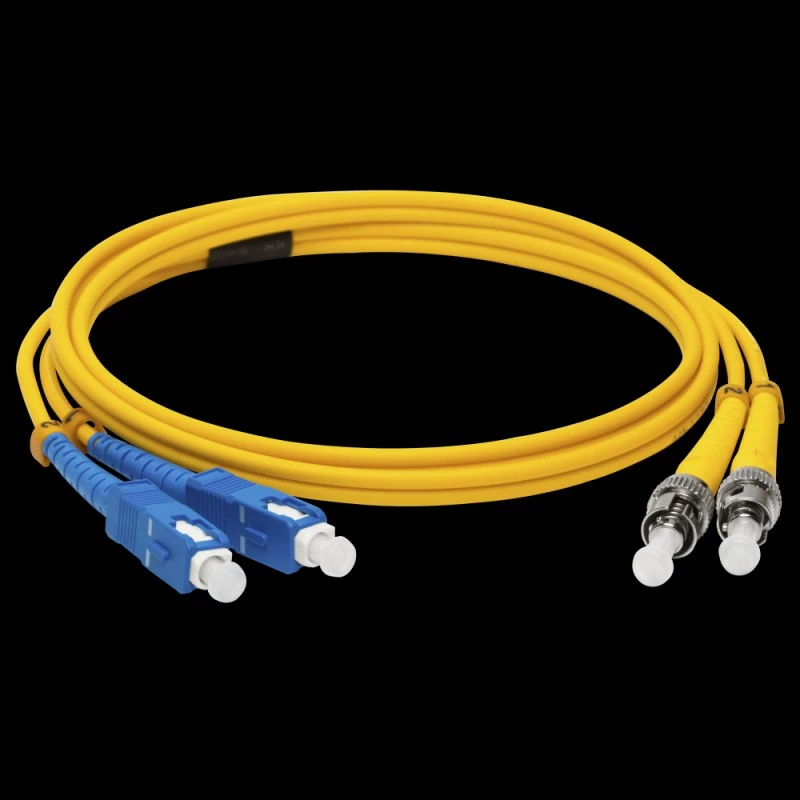 Патч-корд оптический LANMASTER, LSZH, дуплексный, ST/UPC-SC/UPC, SM, 20 м