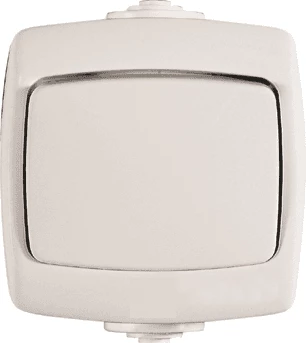 РОНДО IP44 О/У 1-клавишный ПЕРЕКЛЮЧАТЕЛЬ 10А, 250В, БЕЛЫЙ. Россия