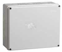 Коробка КМ41272 распаячная для о/п 240х195х90 мм IP55 (RAL7035, кабельные вводы 5 шт)