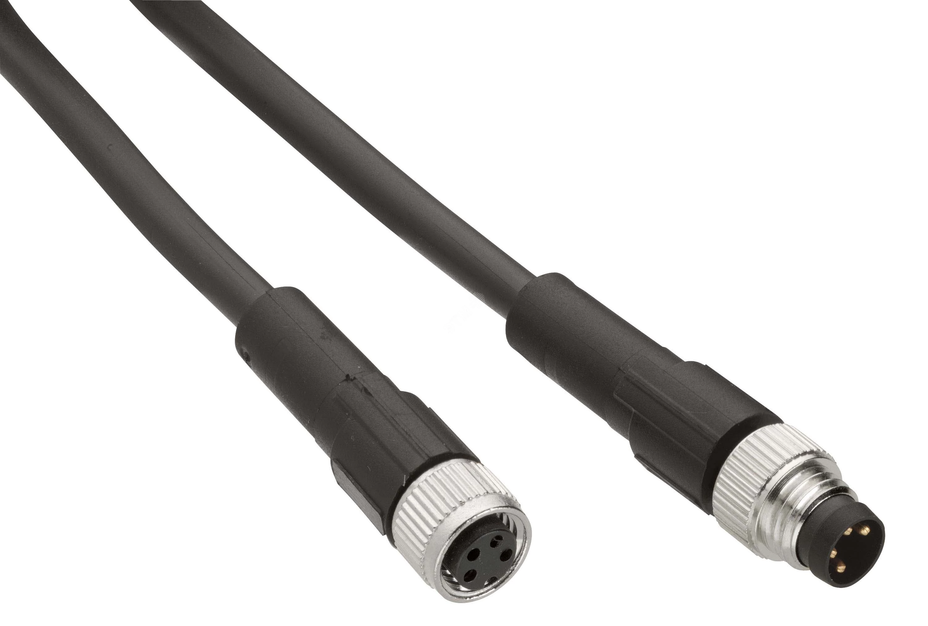 Шина ТМ7, прямой M12-B 4pin, Female-без разъема, 10м