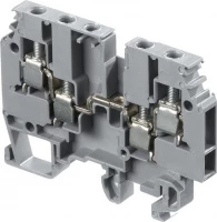 Клемма M4/6.4A винтовая 4мм.кв., серая