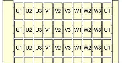 Маркировка RC65 10x(U1-U3-V1-V3-W1-W3)