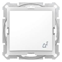 кнопка "звонок" IP44 белая