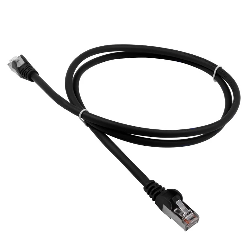Патч-корд LANMASTER LSZH FTP кат.5e, 5.0 м, черный
