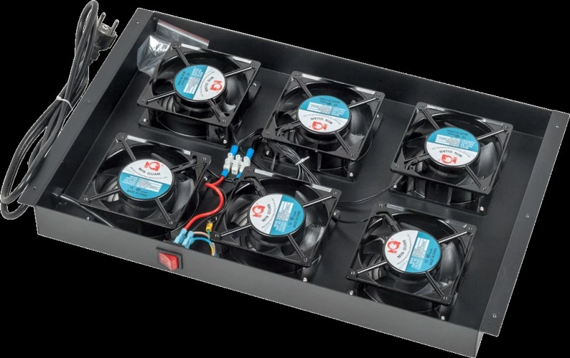 Блок 6-ти вентиляторов в крышу шкафа LANMASTER DCS глубиной 1070/1200 мм