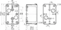 ПЛАСТ.КОРОБКА 116X74X62 ABS