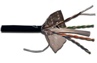 Кабель LANMASTER FTP, 4 пары, кат. 6, с перегородкой,  250Mhz, PE, внешний, с гидрофобом, 305 м