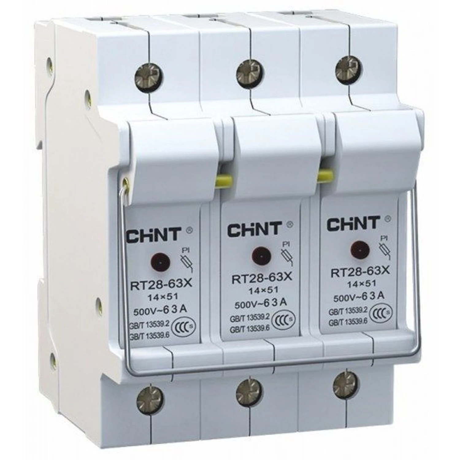 Держатель плавких вставок с индикацией  RT28-63X 14х51 1П (CHINT)
