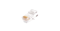 Коннектор NIKOMAX RJ45/8P8C под витую пару, Кат.5e (Класс D), 100МГц, покрытие 50мкд, универсальные ножи, неэкранированный, круглый ввод, уп-ка 100шт.
