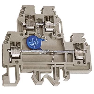 DAS.4/V120, 2х уровневый проходной зажим бежевый 4 кв.мм с варистором между уровнями 120 В