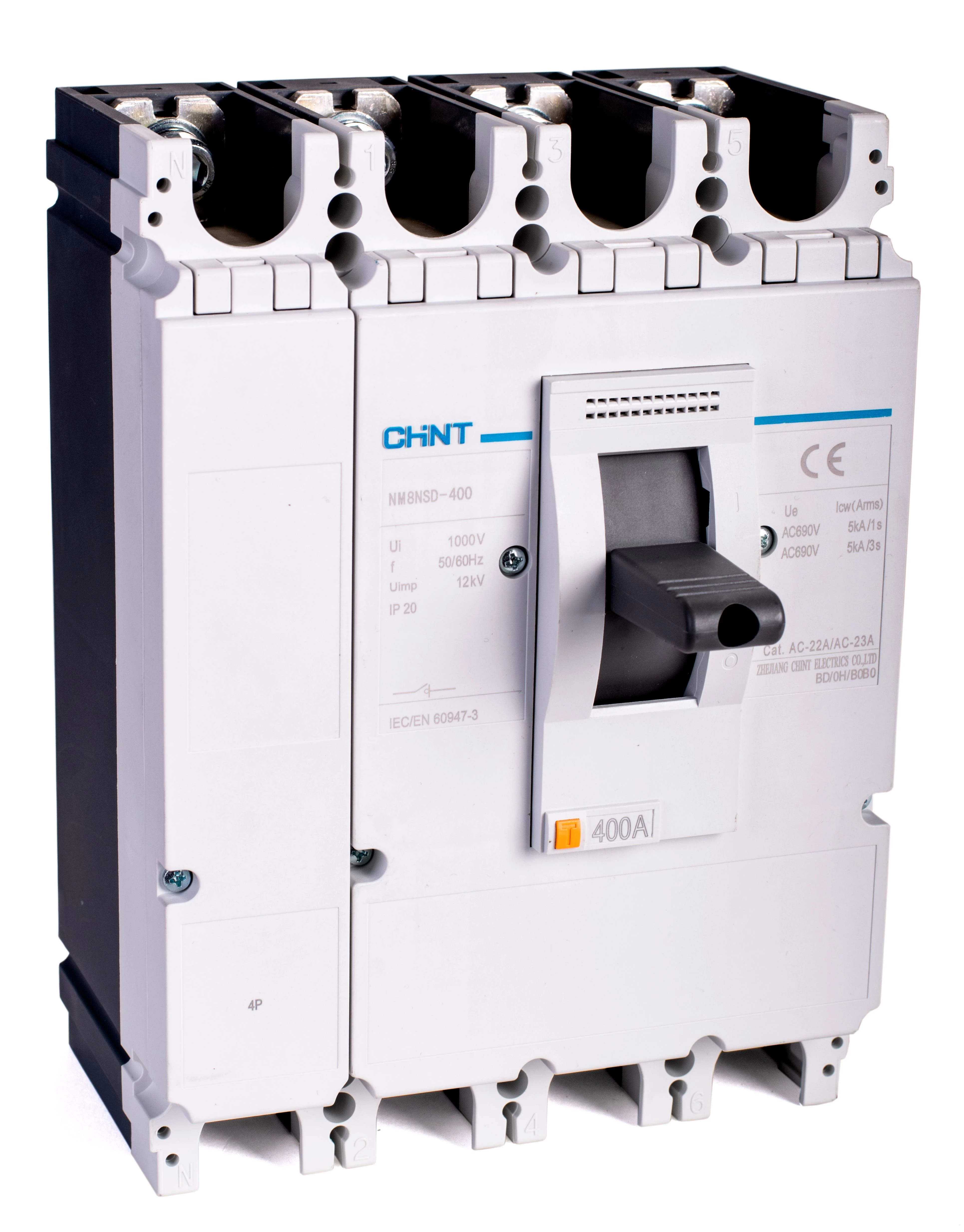 Авт. выкл. NM8N-630H EM 4P 630А 100кА с электрон. расцепителем, LCD (R)(CHINT)