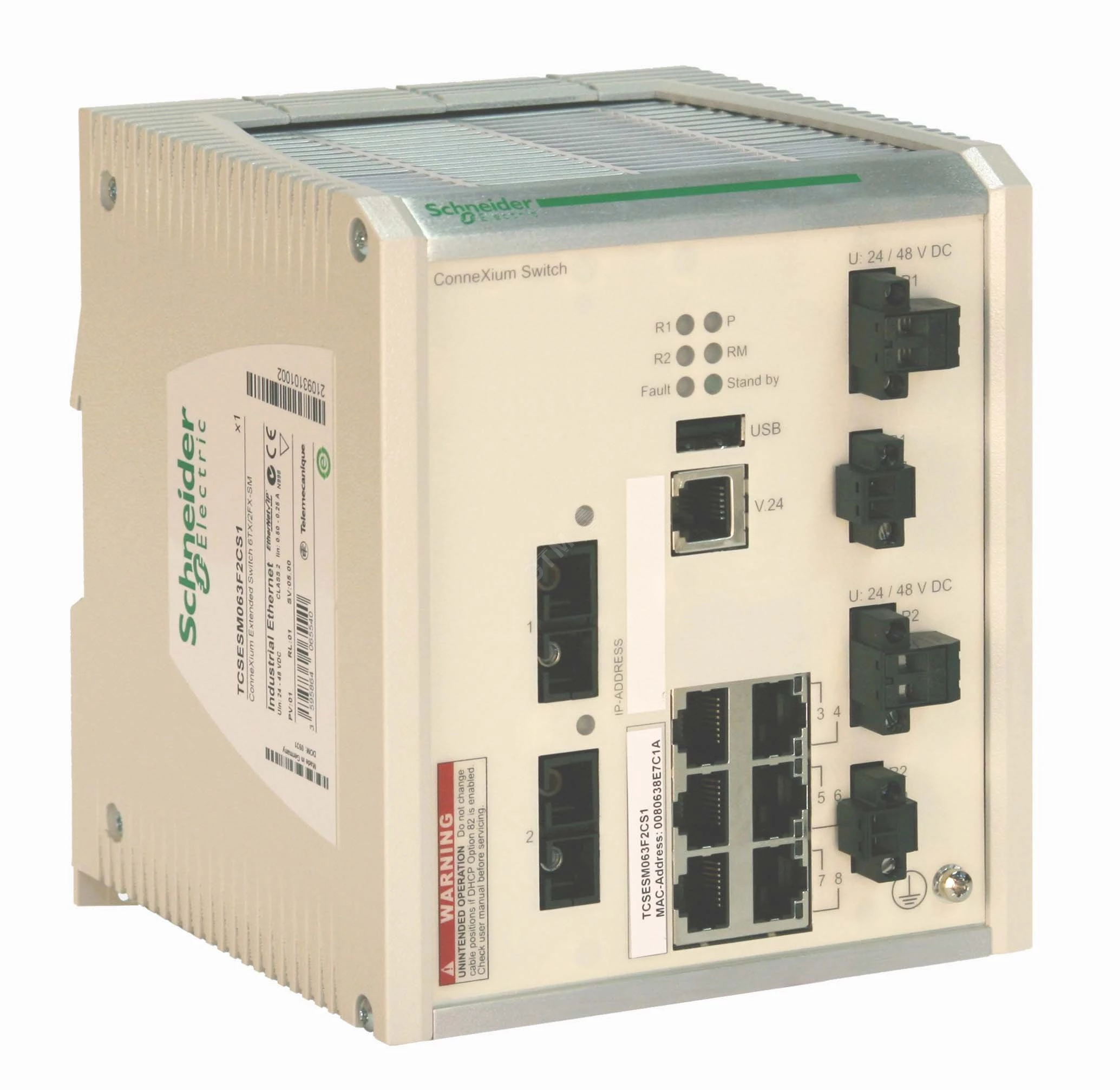 Коммутатор ConneXium (Managed) 6TX/2FX-SM, усовершен.