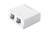 Настенная коробка, 2-портовая, под UTP модули Keystone, белая
