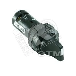 Переключатель C2SS1-10B-20 2-х позиционный черный 2НО (45 градус ов) с фиксацией (черное декор, кольцо)