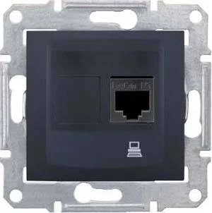 Компьютерная розетка, графит SDN4900170