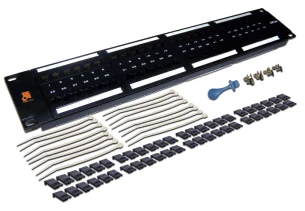 Патч-панель LANMASTER 48 портов, UTP, кат.5E, 2U LAN-PPL48U5E
