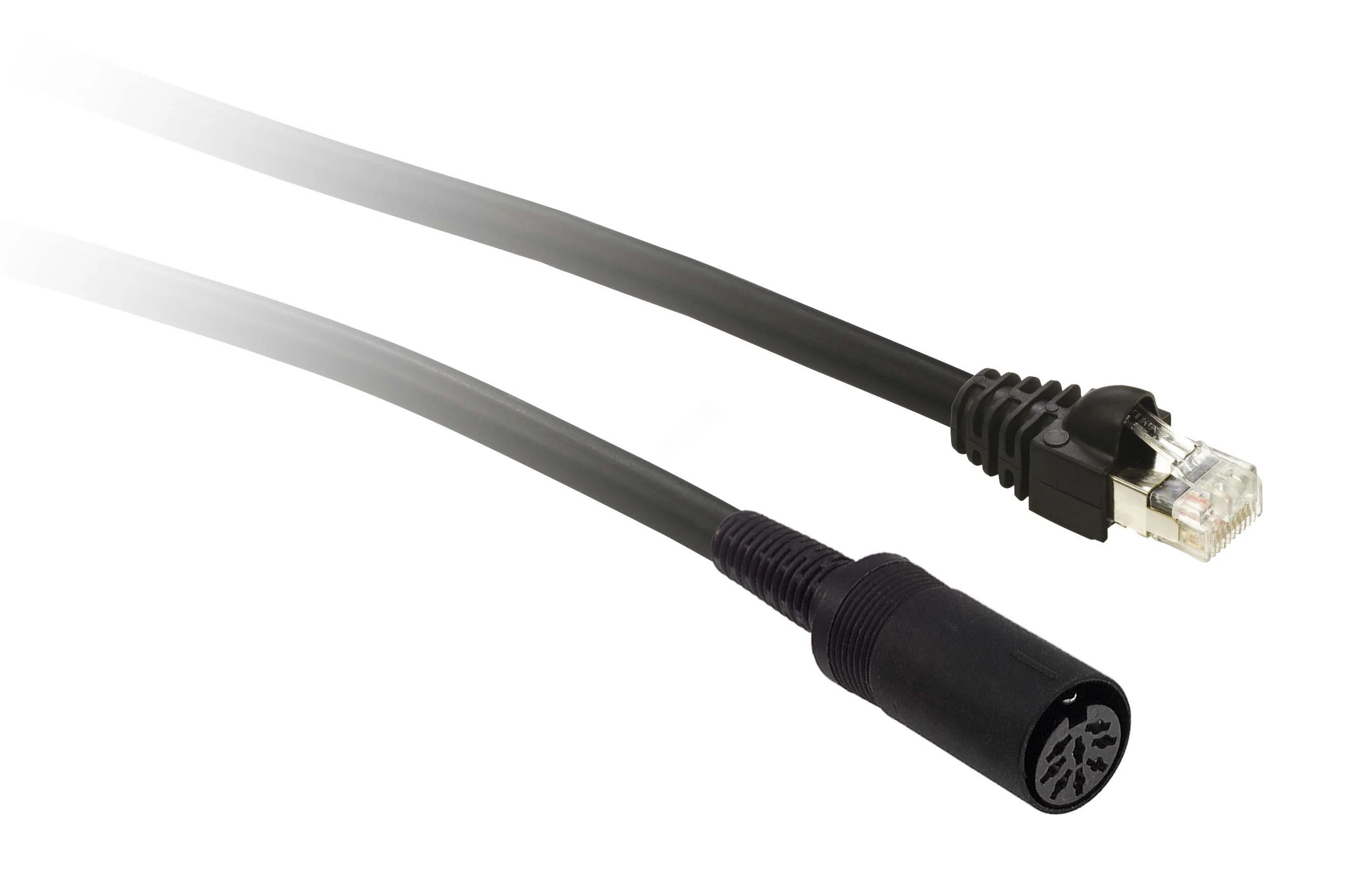 КАБЕЛЬ ПЛК(MINI-DIN)<->XBT(RJ45), 10M