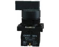 Переключатель без подсветки NP8-20X/372, 3 положения , черная, 2НО, IP65 (R)(CHINT)
