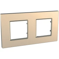 РАМКА UNICA QUADRO 2 МЕСТА МЕДЬ