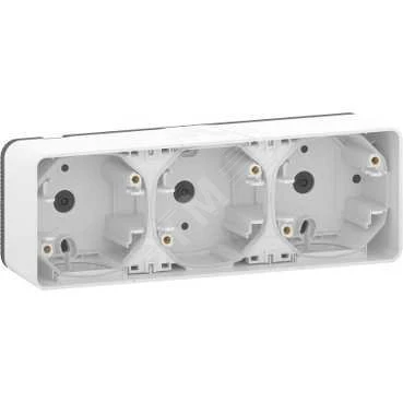 MUREVA S, 3-х ПОСТОВОЙ БОКС для накл. монтажа, БЕЛЫЙ, IP55