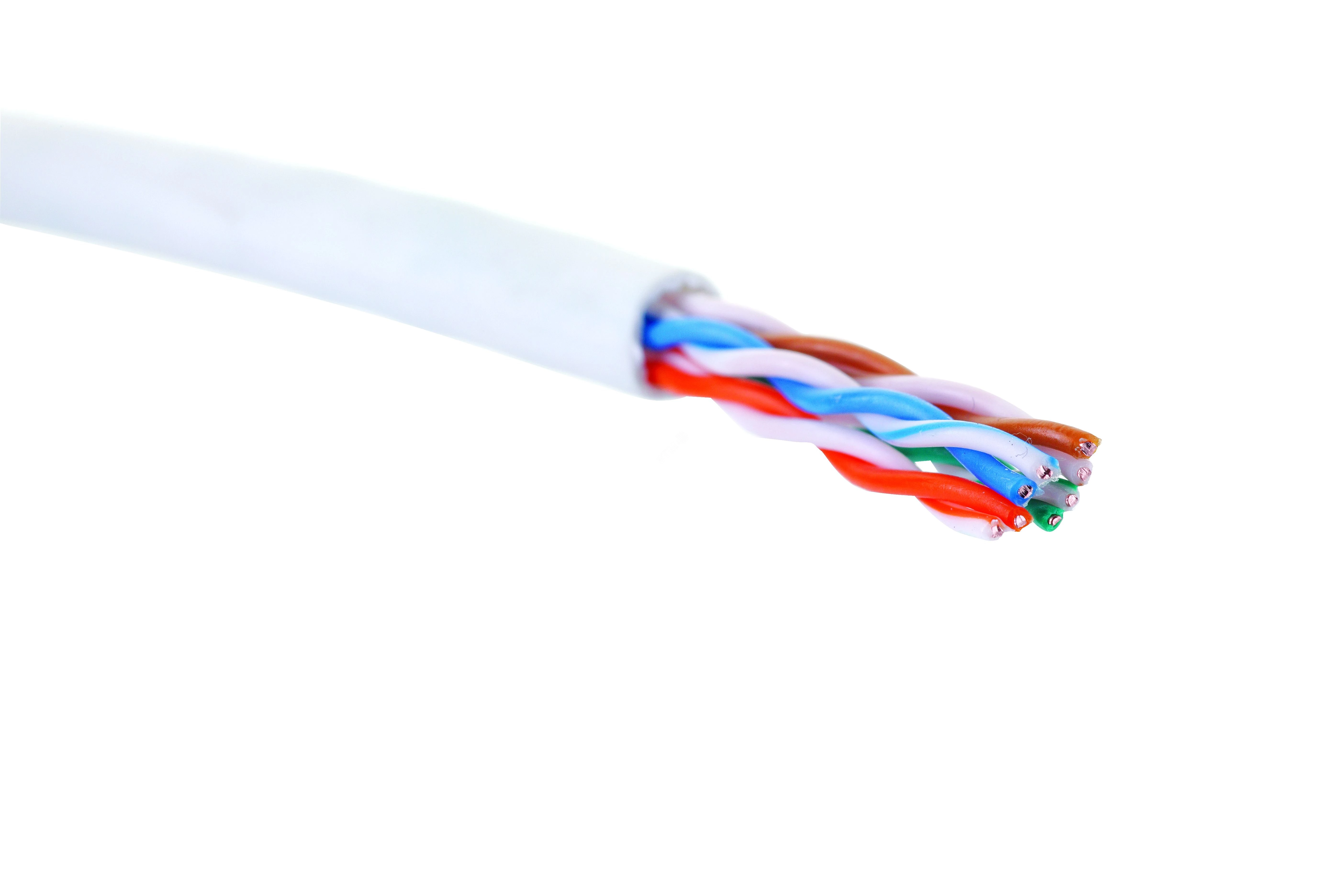 Кабель 5е U/UTP, LSZH нг-HFLTxx оболочка, 4 пары 24AWG (0.51мм), коробка 305 м, зеленый