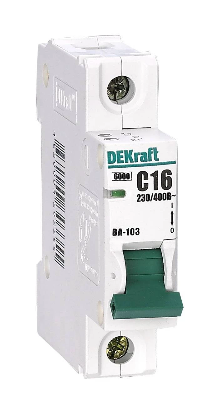 Авт. выкл. 1Р 50А х-ка C ВА-103 6кА DEKraft