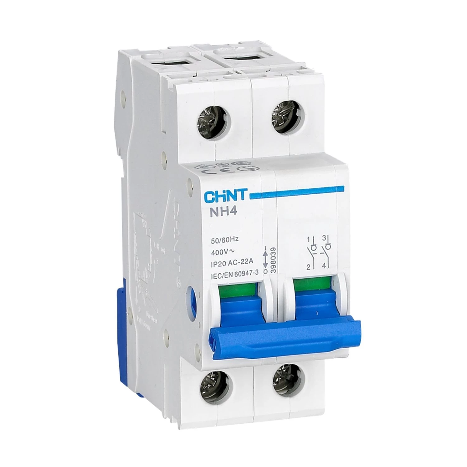 Выключатель нагрузки NH4 2P 32A (CHINT)