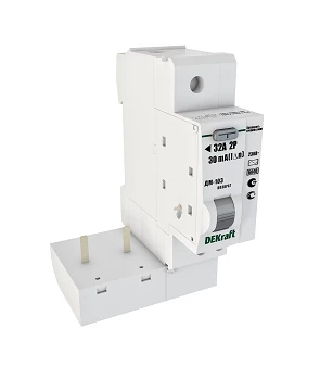 Дифференциальной модуль для ВА-103 2P 63А 300мА тип AC 6кА ДМ-103 DEKraft