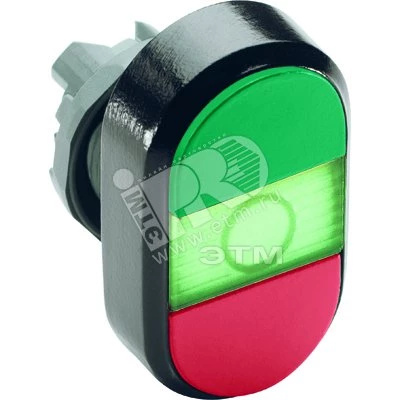 Кнопка двойная MPD4-11G (зеленая/красная) зеленая линза с тексто м (START/STOP)