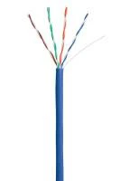 Кабель NETLAN U/UTP 4 пары, Кат.5e, 100МГц, одножильный, CCA (омедненный алюминий), внутренний, PVC нг(B), синий, 305м