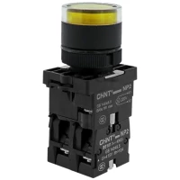 Кнопка управления NP2-EW3565 1НО+1НЗ  желтая AC/DC230В(LED) IP40  (CHINT)