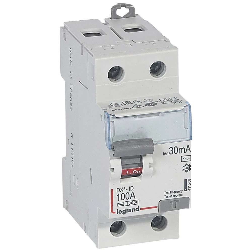 УЗО двухполюсное DX3 2П 100А 30мА-AC