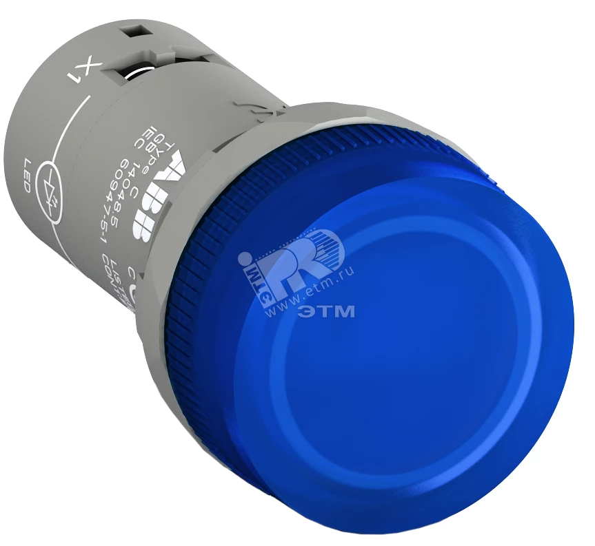 Лампа CL2-507L синяя со встроенным светодиодом 48-60ВAC/DC