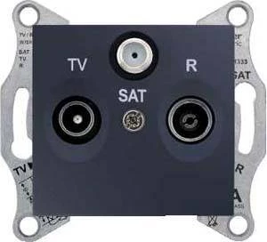 TV/R/SAT розет. проходная, графит SDN3501270