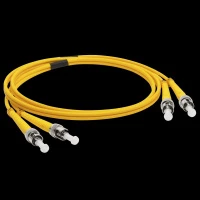 Патч-корд оптический LANMASTER, LSZH, дуплексный, ST/UPC-ST/UPC, SM, 15 м