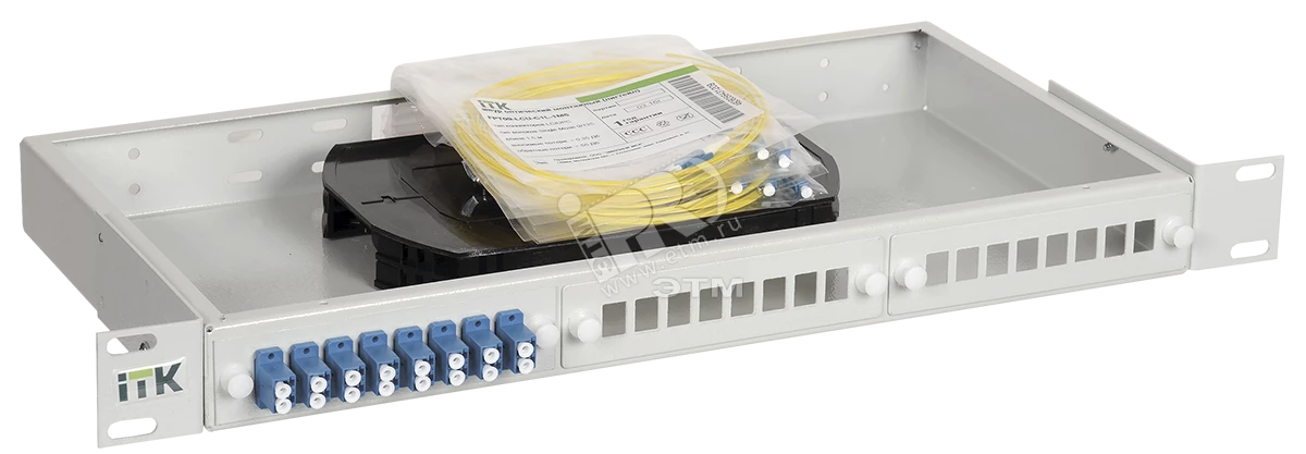 ITK 1U кросс укомплектованный: SC (Simplex) 4шт; (OS2)