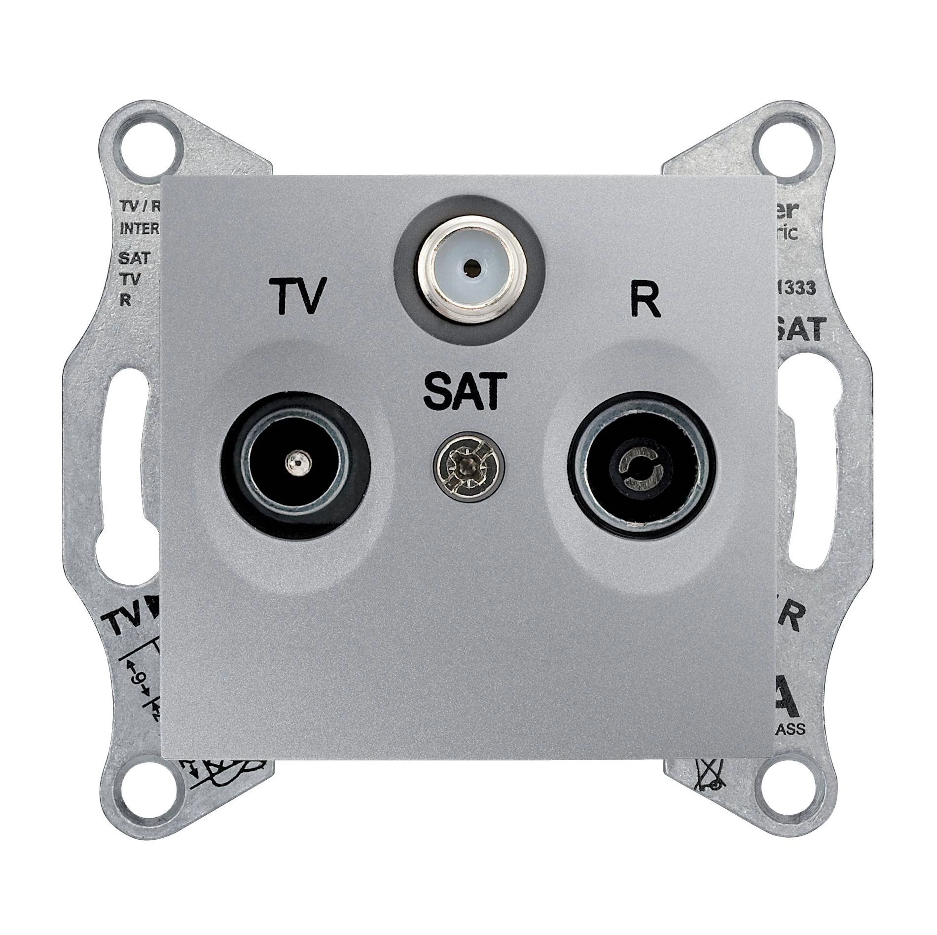 TV/R/SAT розет. проходная, алюм. SDN3501460