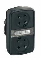 ГОЛОВКА КНОПКИ ДВОЙНАЯ БЕЗ ВСТАВОК + LED ZB5AW7A9
